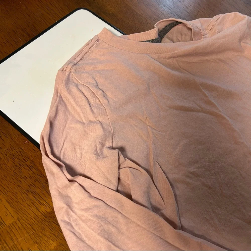 Pink Long Sleeve Shirt | Boys Size 6-7 | Spring Neutrals | Basic Tops | Old Navy